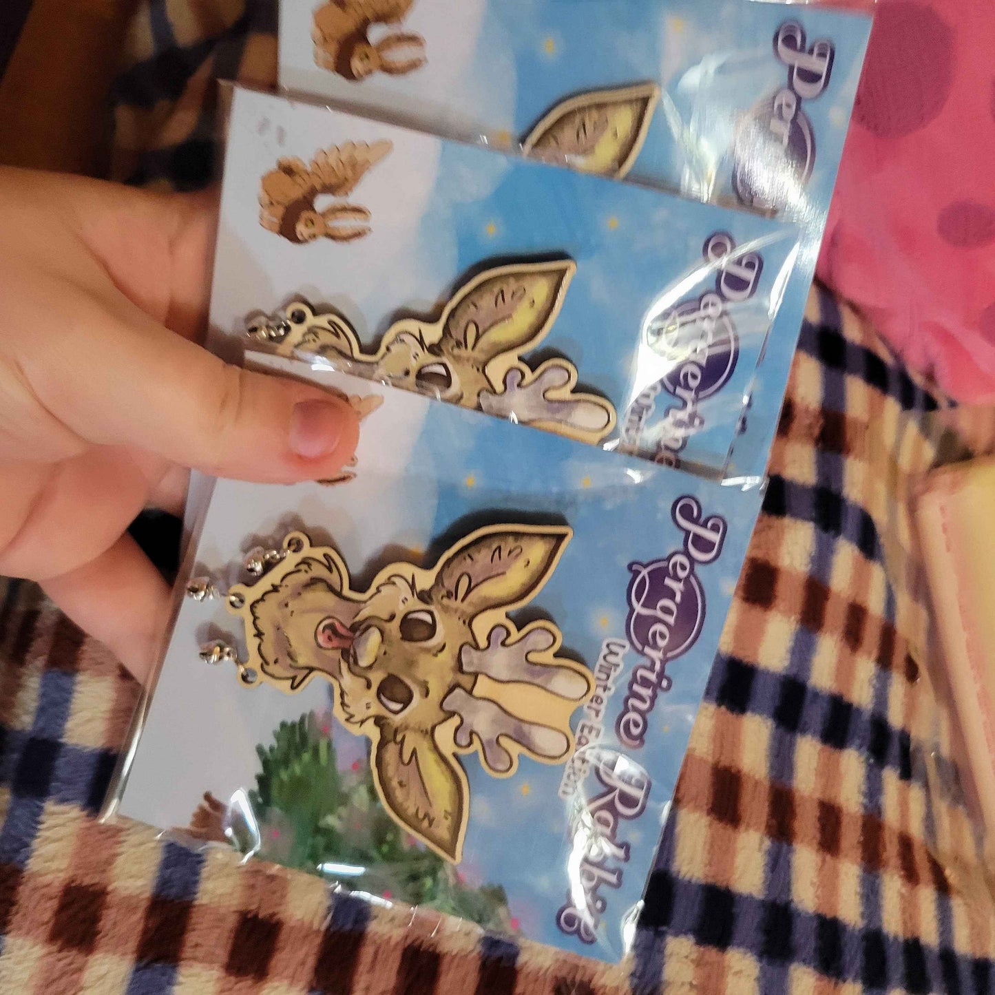 Reindeer Seasonal Wooden Pin with Silver Bells