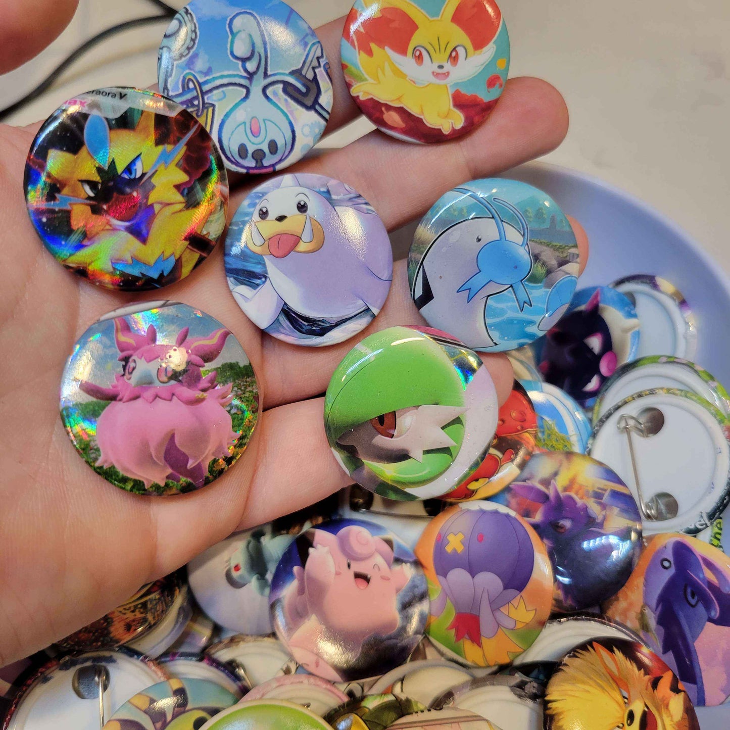 Recycled Trading Card Pinback Buttons