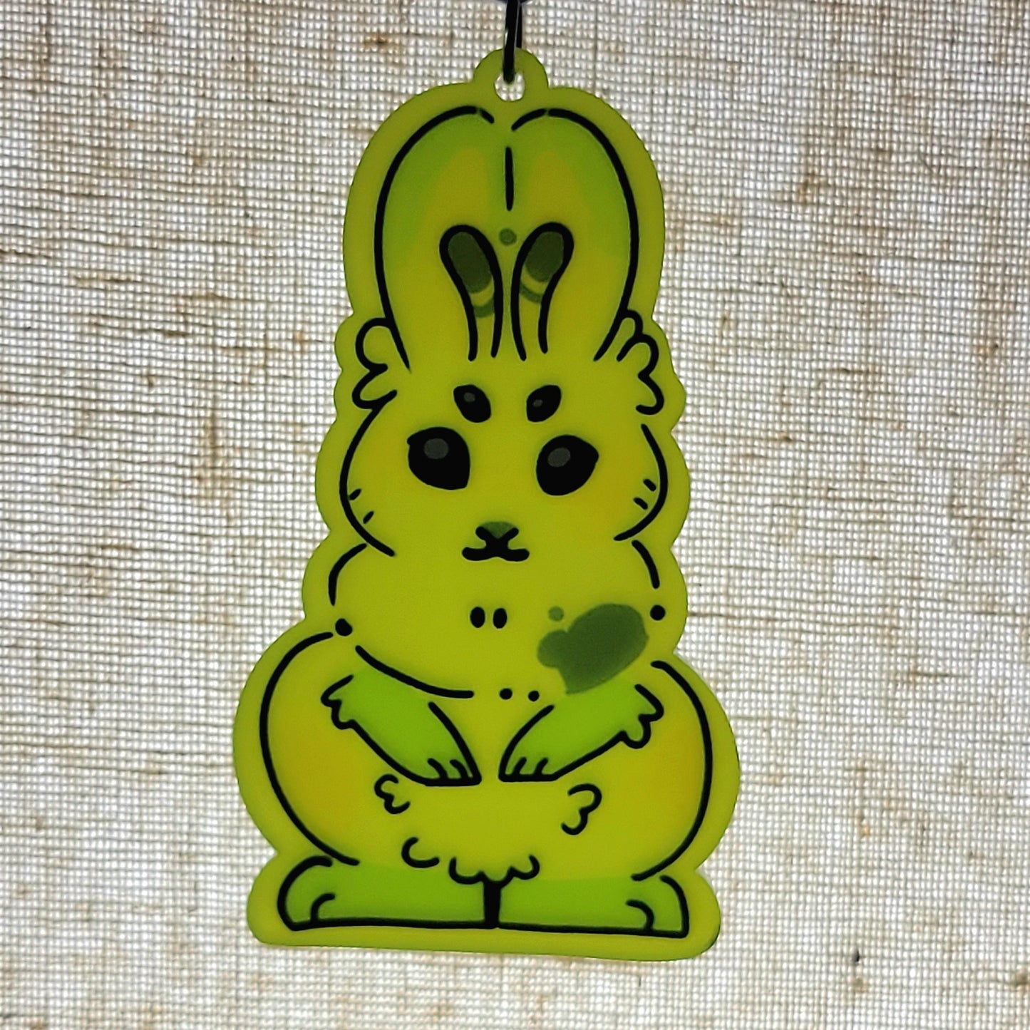 Bunny Art Adopt Keychains / Bag Charms - Transparent Crystal Jelly Appearance - Pergerine Rabbit!!