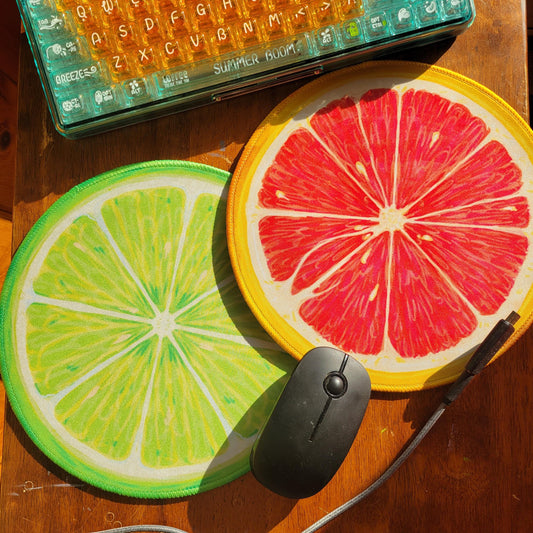 Citrus Mousepads - 25 cm, Grapefruit and Lime - Pergerine Rabbit!!