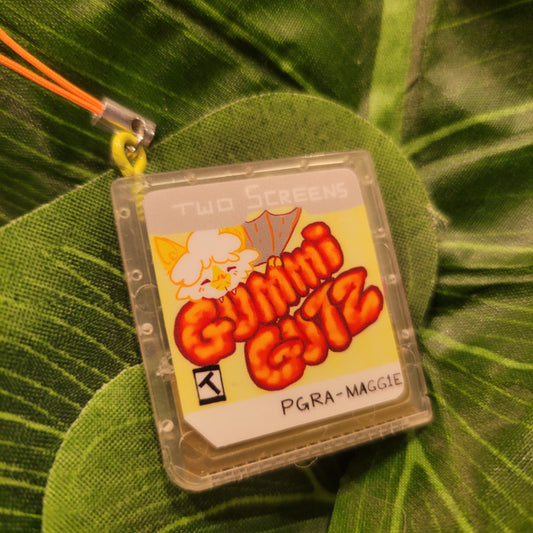 Retro Game Cartridge Phone Charms/Keychains - SHAKER STYLE - Contain NO game Chip!! - Pergerine Rabbit!!