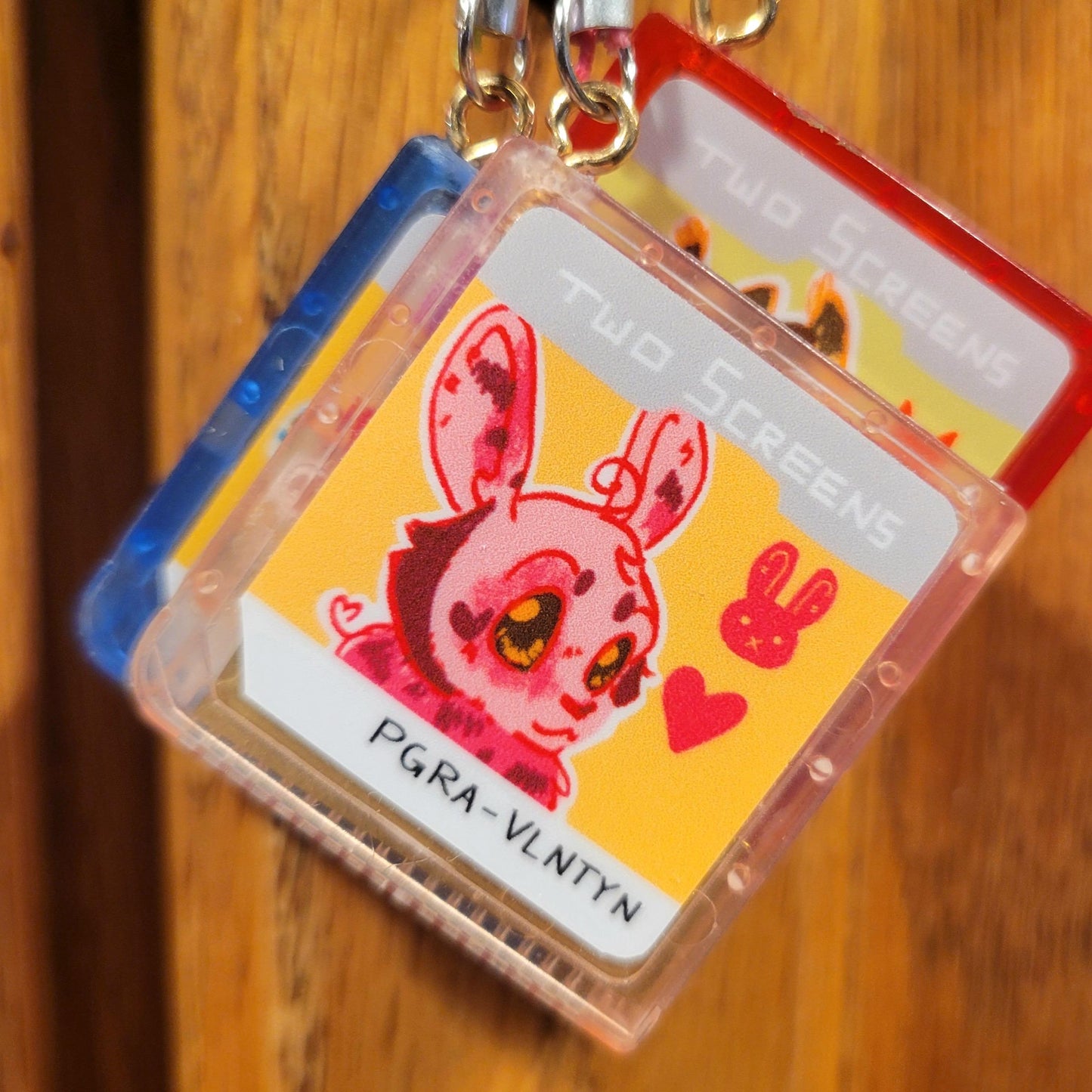Retro Game Cartridge Phone Charms/Keychains - Contain NO game Chip!! - Pergerine Rabbit!!