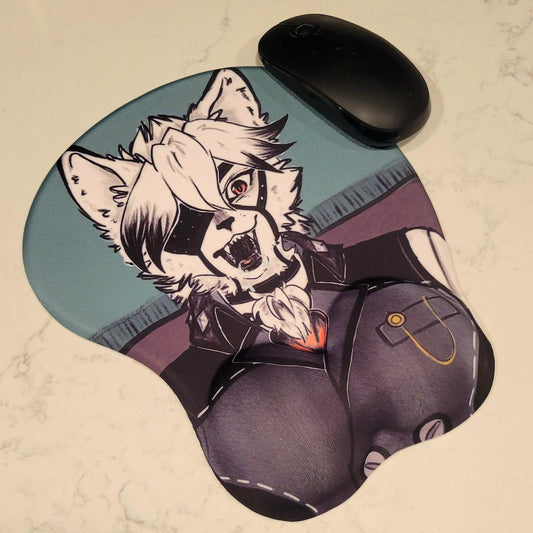 Zenless Zone Zero Von Lycaon Oppai Mousepad - Pergerine Rabbit!!