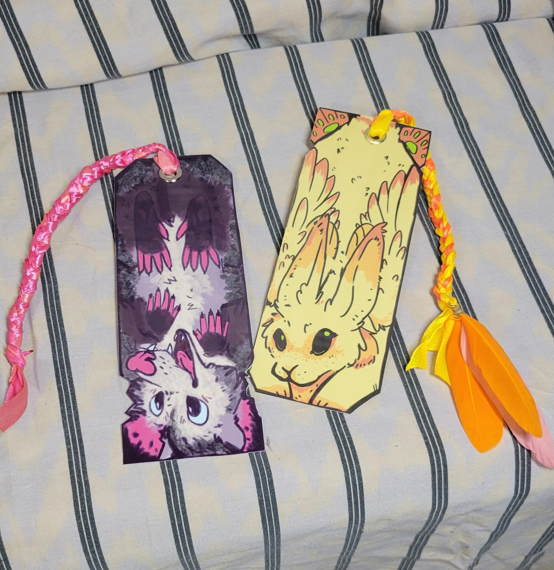 Water Resistant Animal Bookmarks- Great Gifts - Pergerine Rabbit!!
