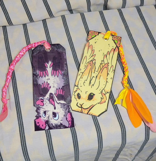 Water Resistant Animal Bookmarks- Great Gifts - Pergerine Rabbit!!