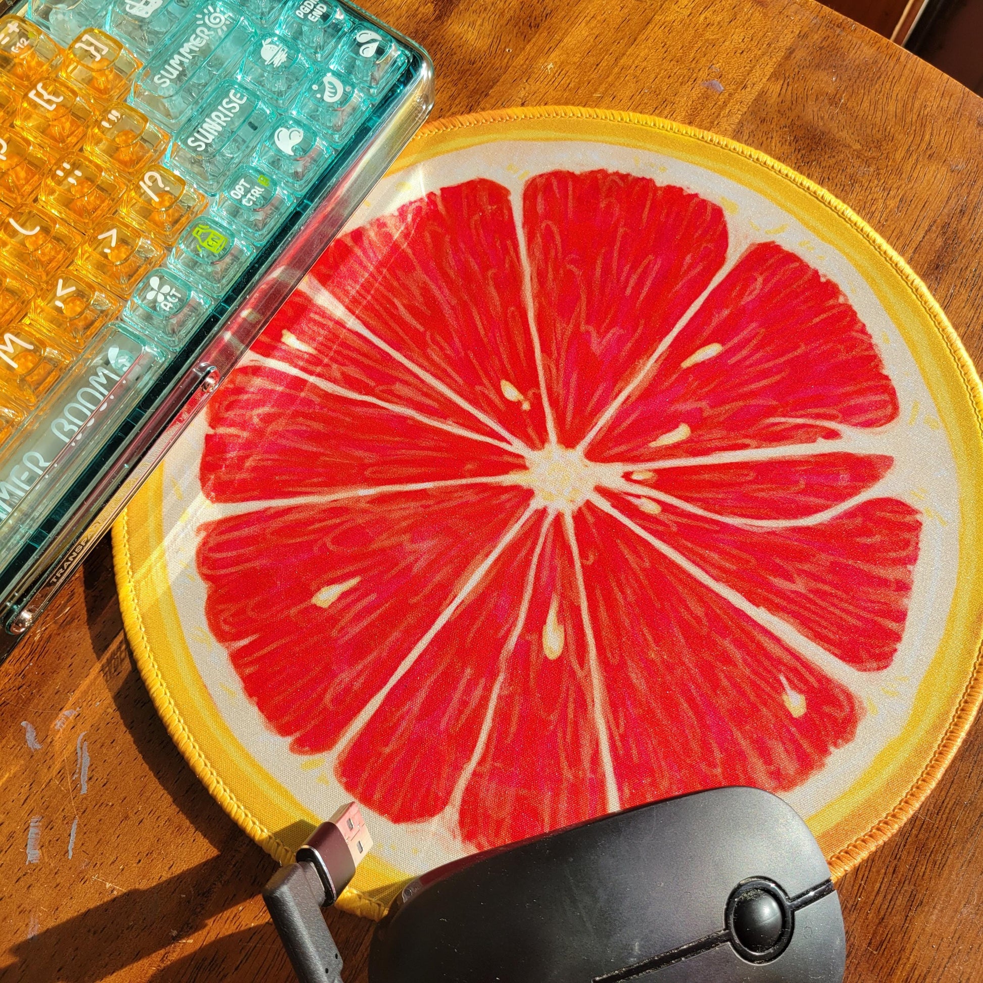 Citrus Mousepads - 25 cm, Grapefruit and Lime - Pergerine Rabbit!!