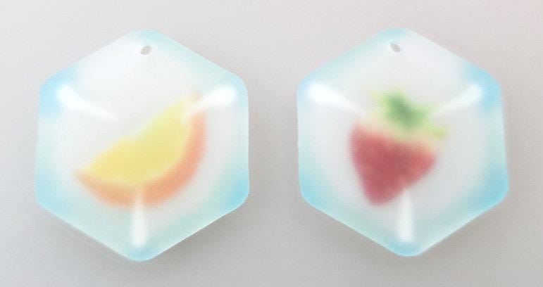 Fruity Frozen Ice Cube Frosted Finish Phone Charms/Keychains - Pergerine Rabbit!!