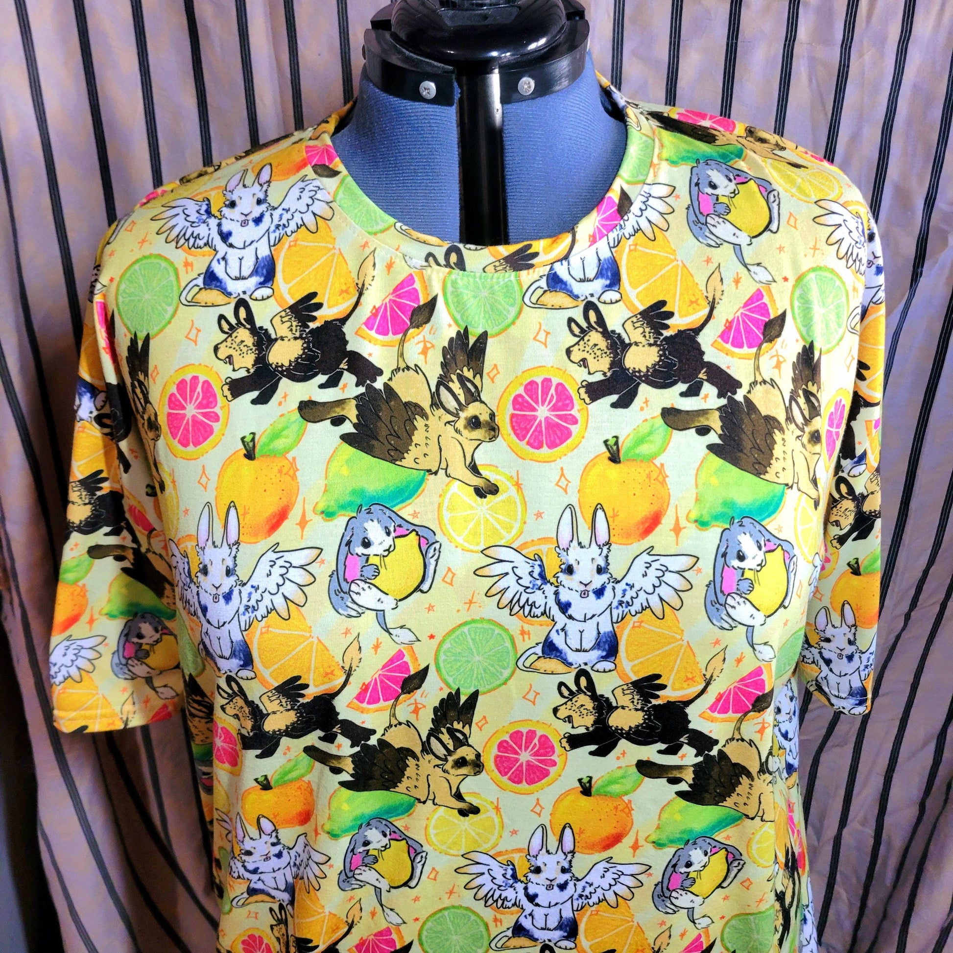 Citrus Skvader All-Over Print Tee Shirt - Pergerine Rabbit!!