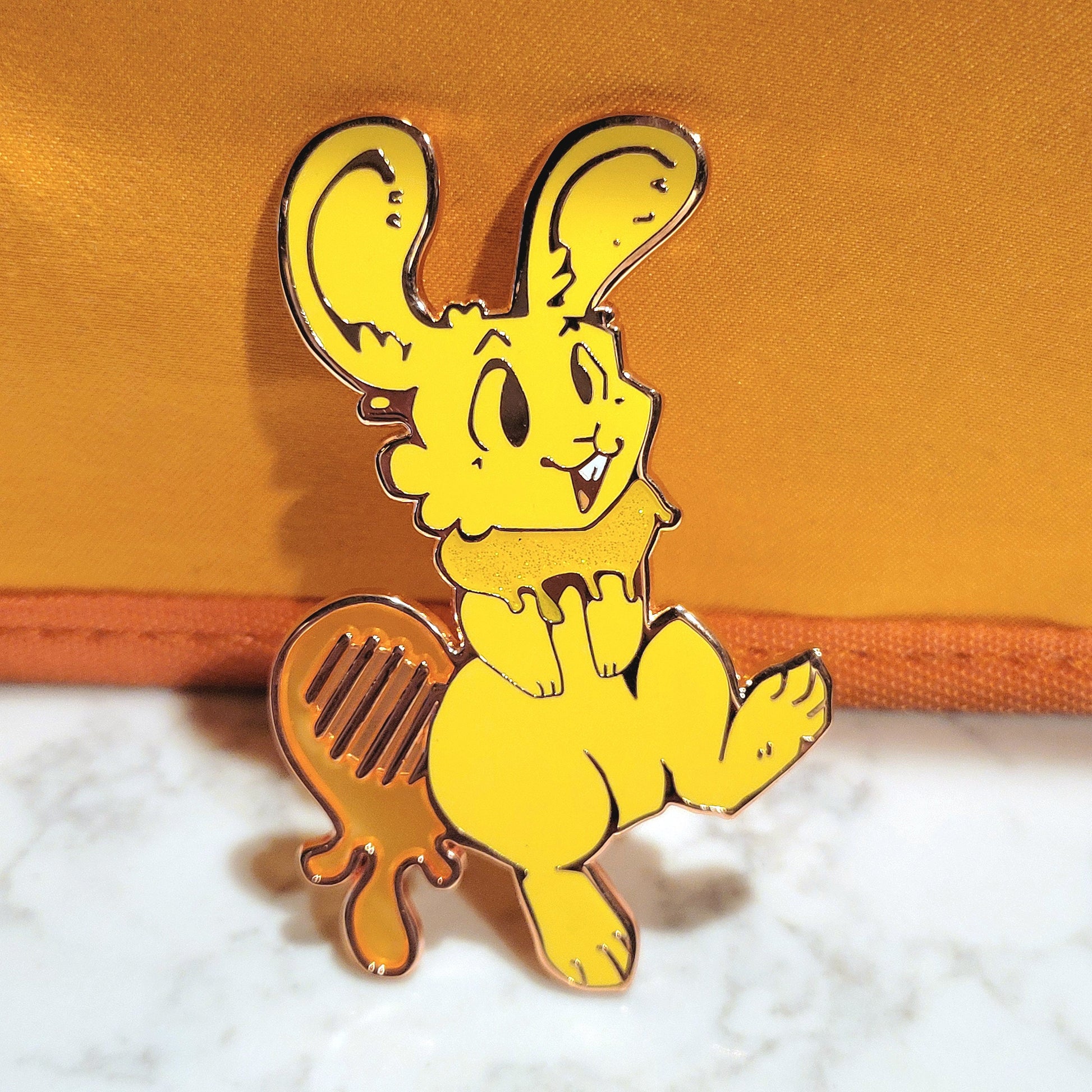 Honey Bunny Fantasy-Style Enamel Pin- 3 Inches Tall - Pergerine Rabbit!!