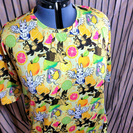 Citrus Skvader All-Over Print Tee Shirt - Pergerine Rabbit!!
