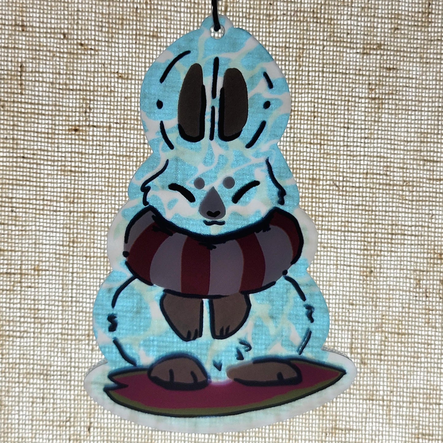 Bunny Art Adopt Keychains / Bag Charms - Transparent Crystal Jelly Appearance - Pergerine Rabbit!!
